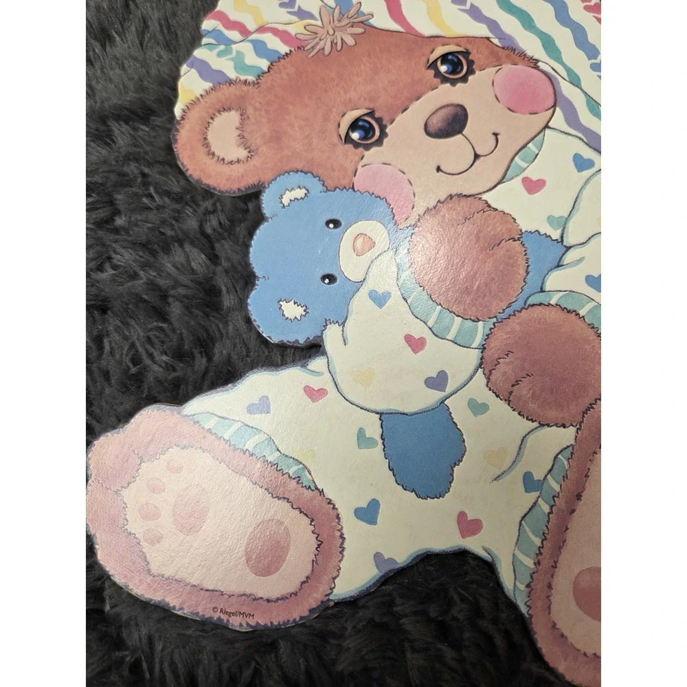 Teddy Beddy Riegel Bear Wall‎ Hanging Cardboard Sleepy Bear Nursery Decor
